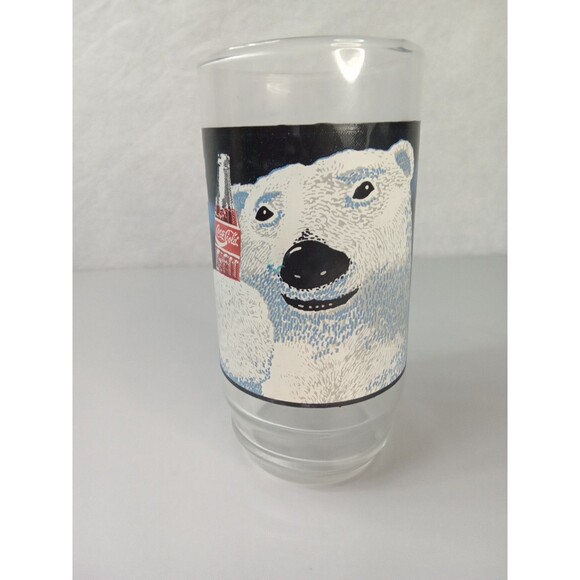 Vintage Coca-Cola‎ "Always Cool" Drinking  Glasss Polar Bear 1990's - Picture 5 of 7